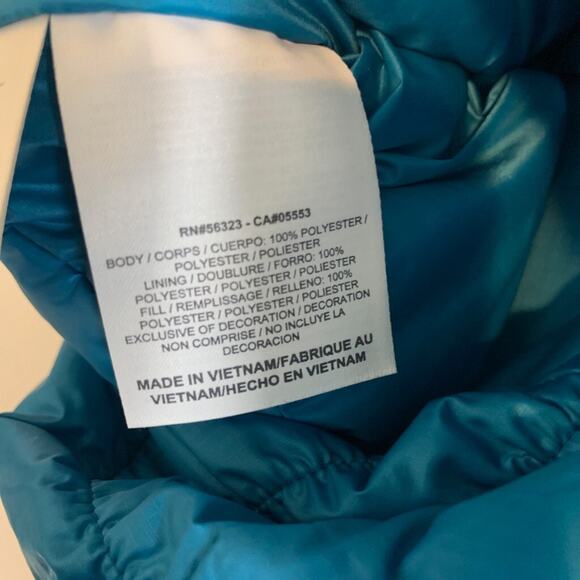 Nike Vest Womens Small Teal Cream Filled Puffer Full Zip Golf Jacket Reversible - Picture 13 of 16